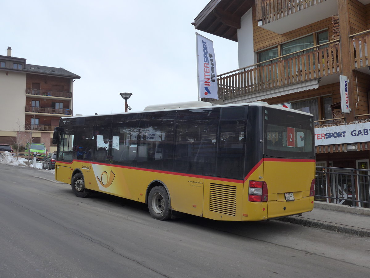 (200'348) - MOB Montreux - Nr. 12/VD 527'776 - MAN/G�ppel am 30. Dezember 2018 in Haute-Nendaz, T�l�cabine (Einsatz Lathion)