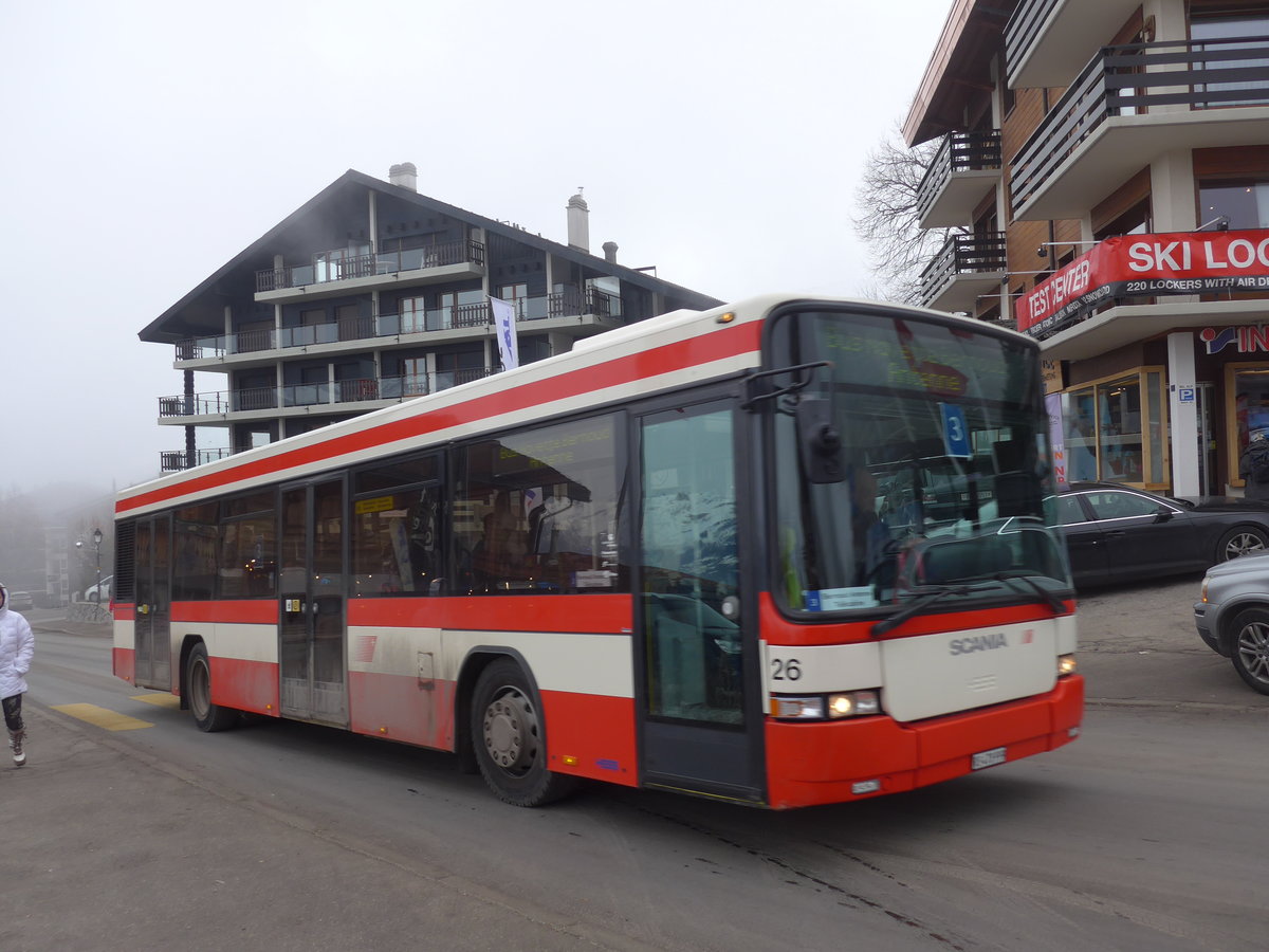 (200'363) - Lathion, Sion - Nr. 26/VS 478'999 - Scania/Hess (ex AAGS Schwyz Nr. 12) am 30. Dezember 2018 in Haute-Nendaz, T�l�cabine