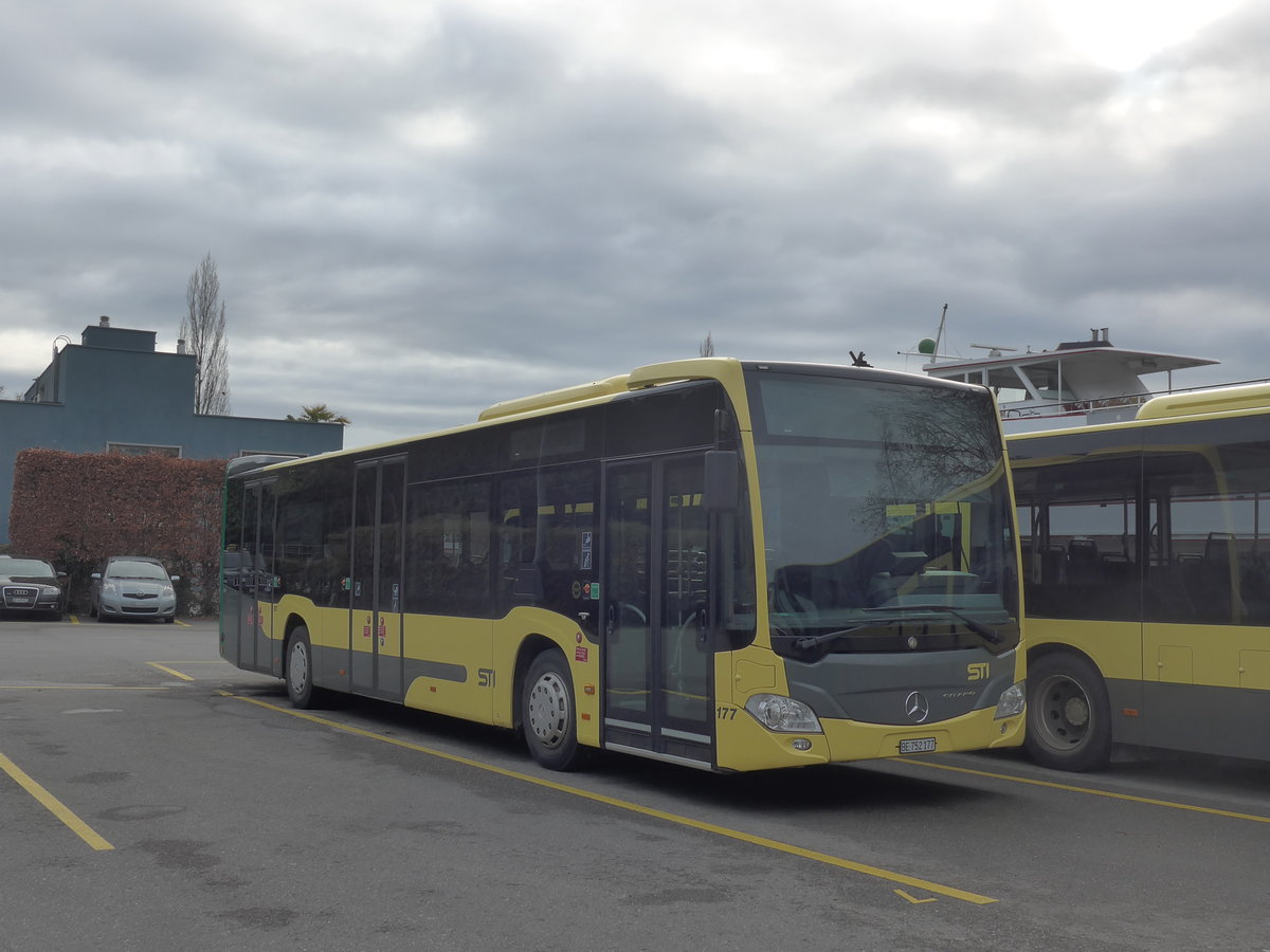 (200'465) - STI Thun - Nr. 177/BE 752'177 - Mercedes am 31. Dezember 2018 bei der Schiffl�ndte Thun