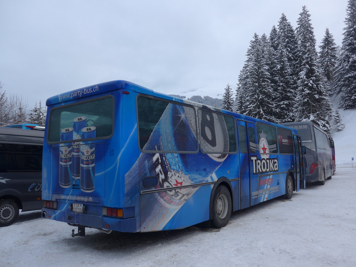 (200'734) - Party-Bus, Ruswil - LU 117'114 - Saurer/R&J (ex H�sler, Rickenbach) am 12. Januar 2019 in Adelboden, ASB
