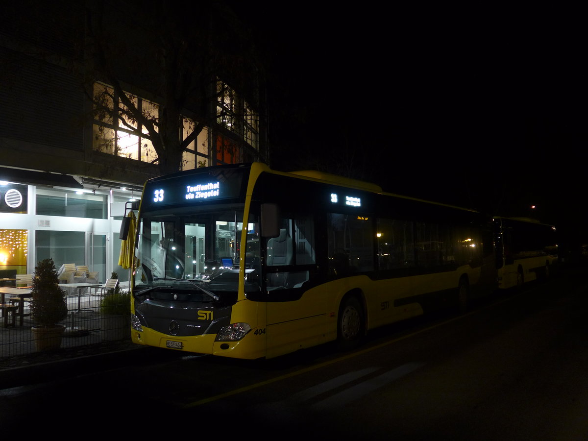 (201'193) - STI Thun - Nr. 404/BE 523'404 - Mercedes am 15. Januar 2019 bei der Schiffl�ndte Thun