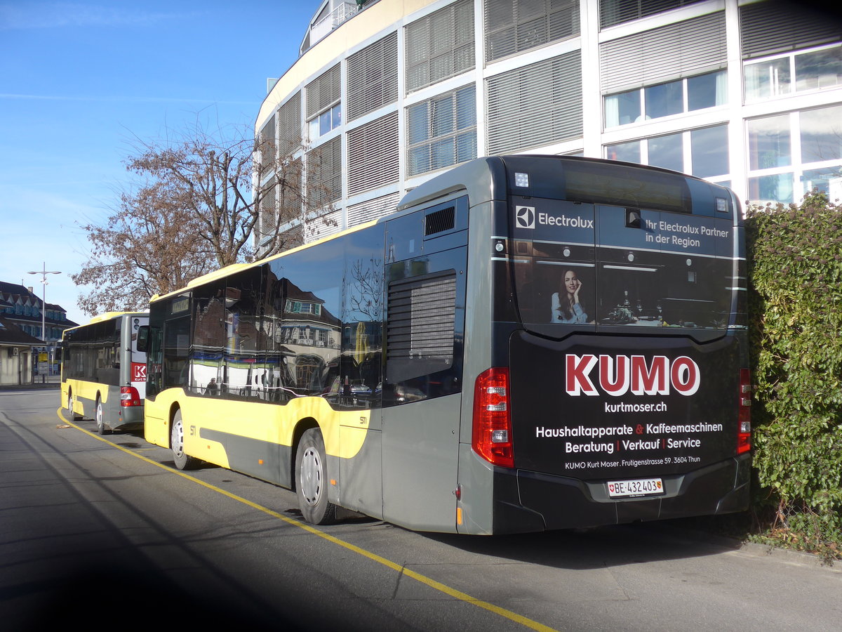 (201'196) - STI Thun - Nr. 403/BE 432'403 - Mercedes am 16. Januar 2019 bei der Schiffl�ndte Thun