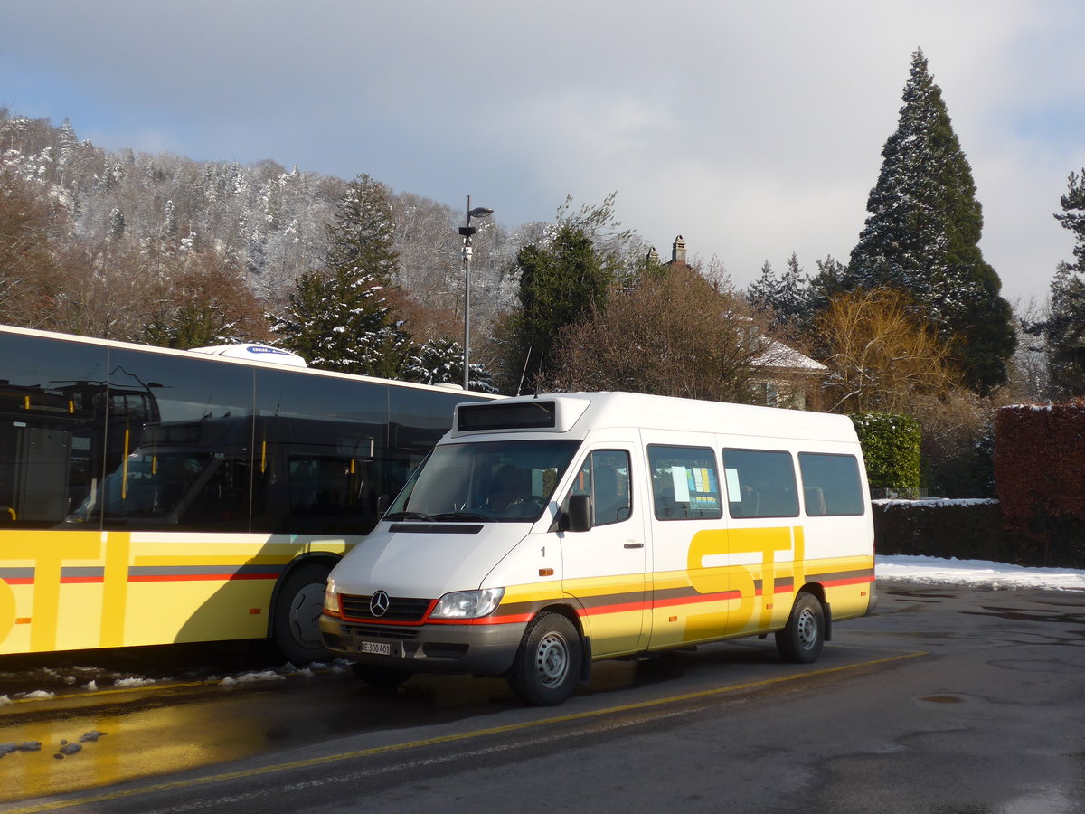 (201'478) - STI Thun - Nr. 1/BE 300'401 - Mercedes am 4. Februar 2019 bei der Schiffl�ndte Thun