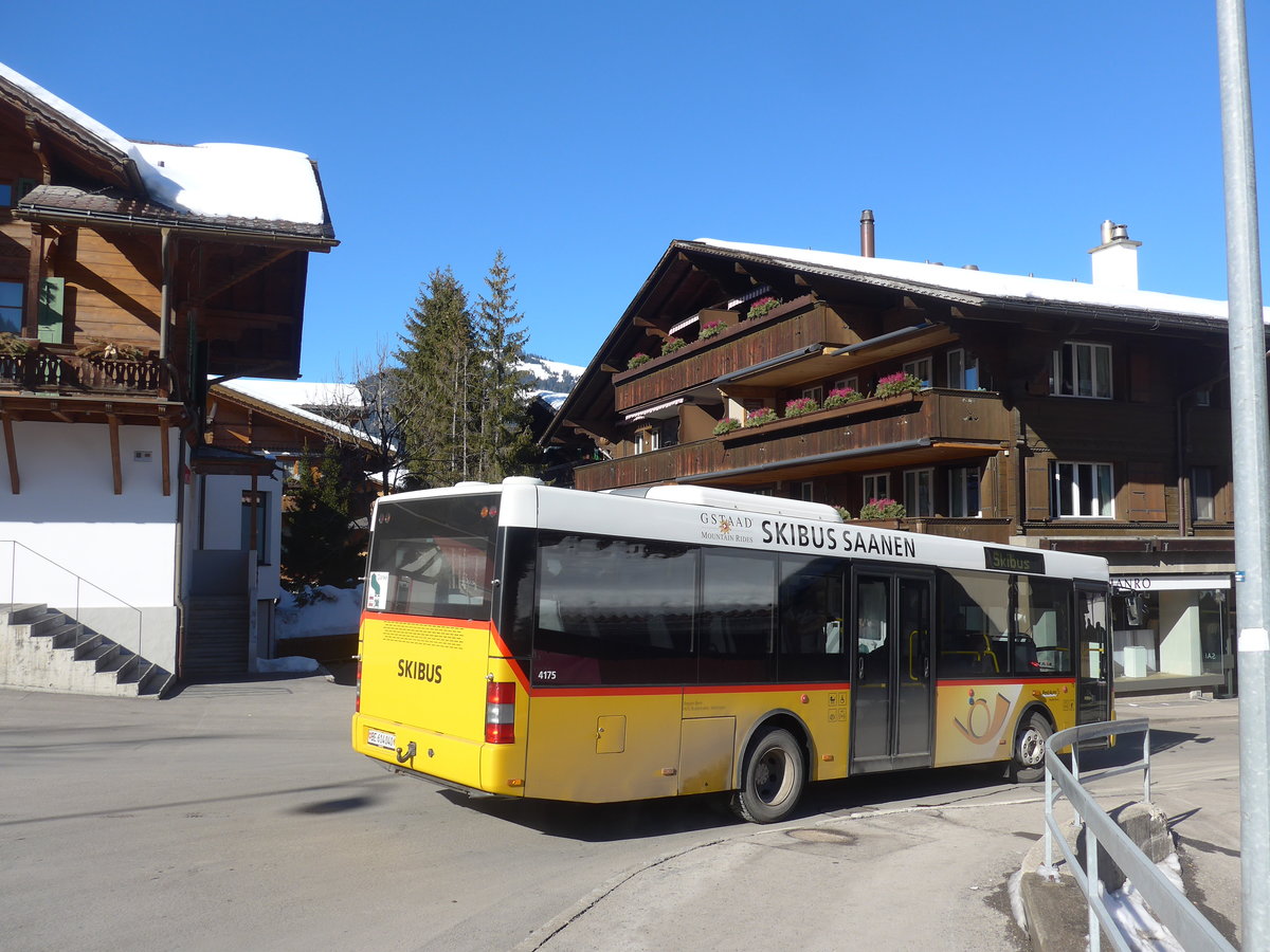 (201'693) - PostAuto Bern - BE 614'040 - MAN/G�ppel (ex AVG Meiringen Nr. 72) am 17. Februar 2019 beim Bahnhof Gstaad