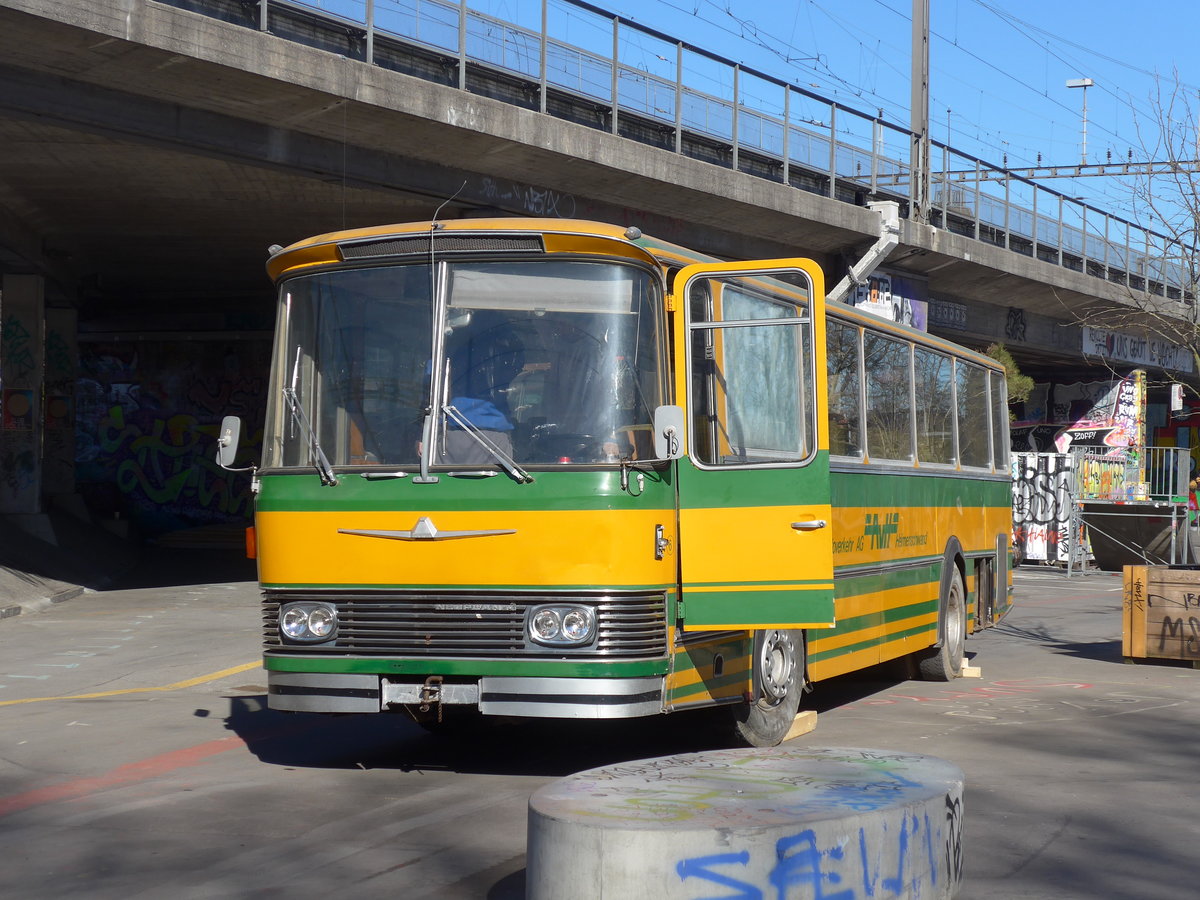 (201'701) - Outlawz, Bern - Nr. 6 - Neoplan (ex Privat in Linden; ex AvH Heimenschwand Nr. 6) am 18. Februar 2019 in Bern, Sch�tzenmatte