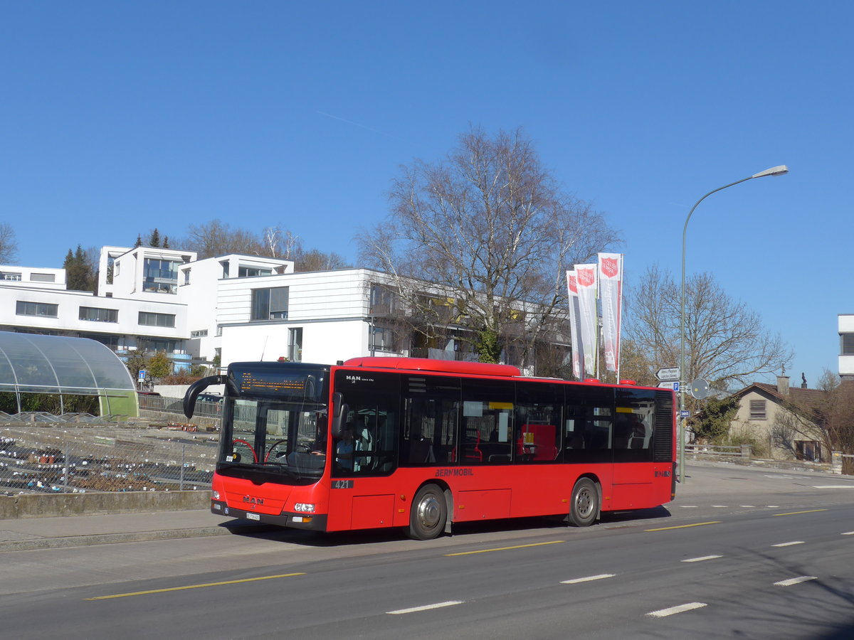 (201'704) - Bernmobil, Bern - Nr. 421/BE 716'421 - MAN am 18. Februar 2019 in K�niz, Weiermatt