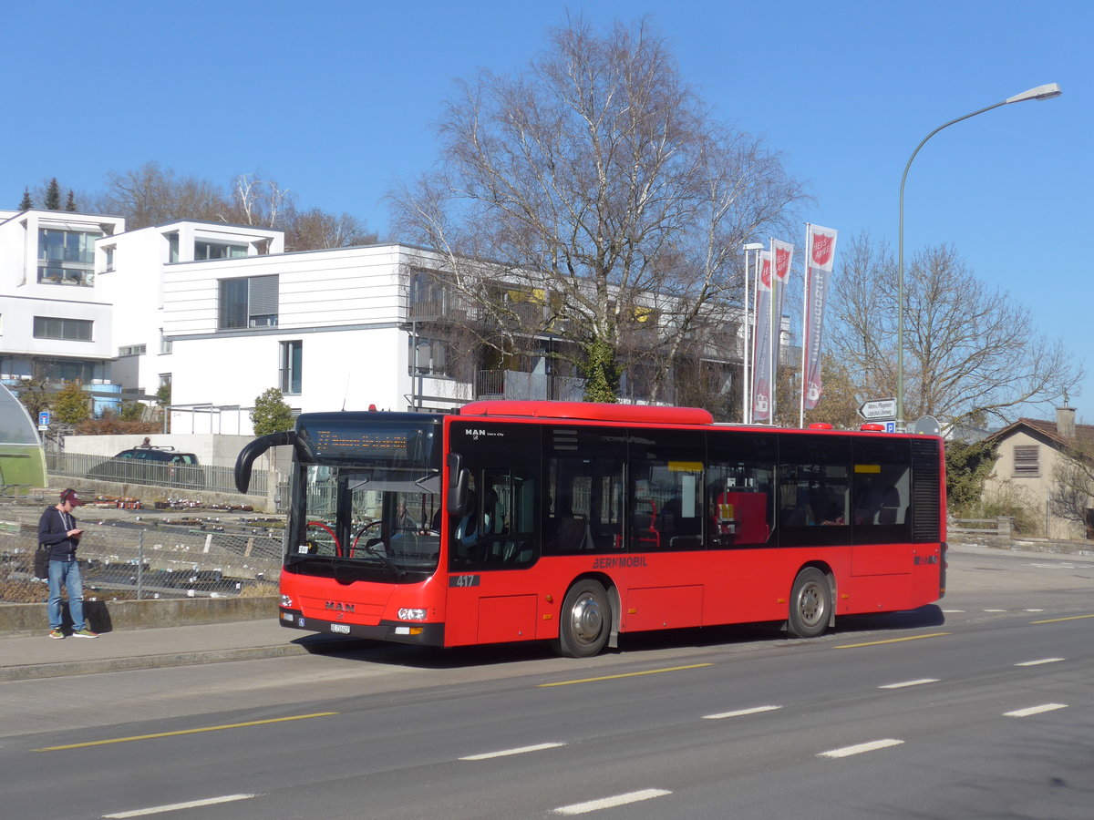 (201'710) - Bernmobil, Bern - Nr. 417/BE 716'417 - MAN am 18. Februar 2019 in K�niz, Weiermatt