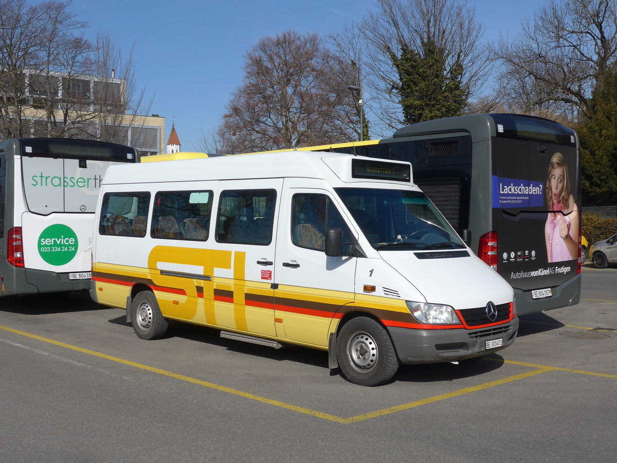 (201'742) - STI Thun - Nr. 1/BE 300'401 - Mercedes am 19. Februar 2019 bei der Schiffl�ndte Thun