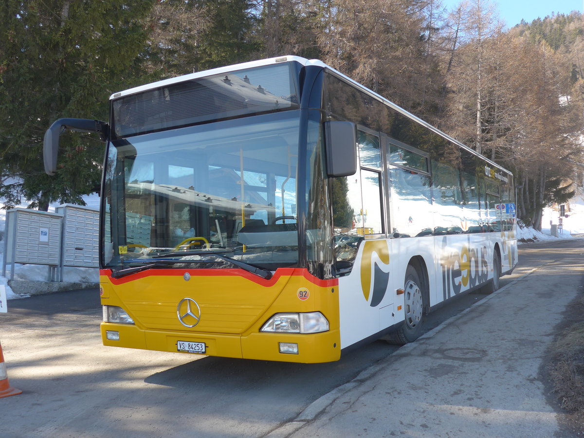 (201'777) - Buchard, Leytron - Nr. 92/VS 84'253 - Mercedes (ex BLT Oberwil Nr. 44) am 24. Februar 2019 in Anz�re, T�l�cabine