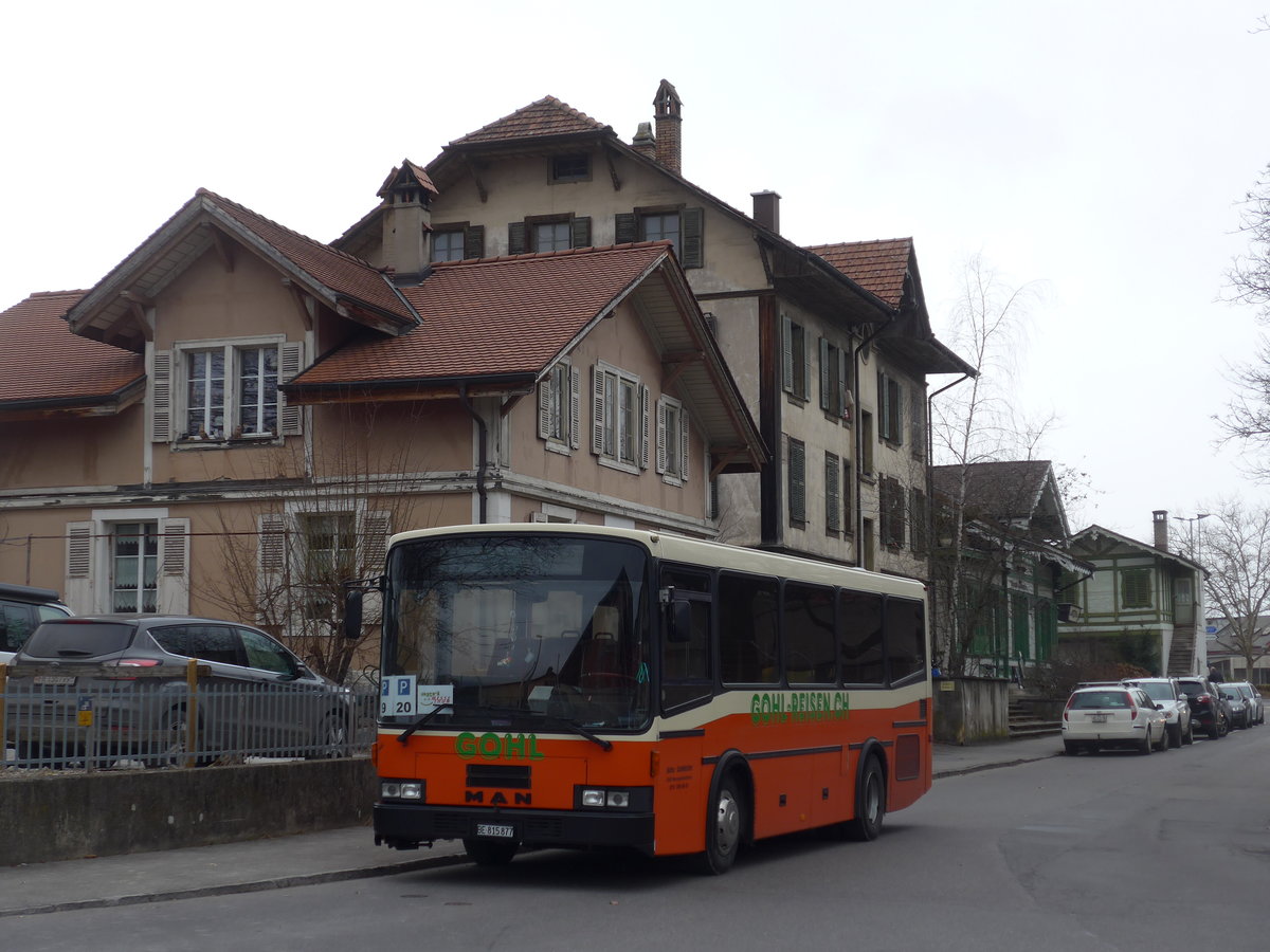 (201'804) - Gohl, Herzogenbuchsee - BE 815'877 - MAN/Lauber (ex AMSA Chiasso Nr. 19; ex Tresch, Amsteg) am 1. M�rz 2019 in Thun, Expo