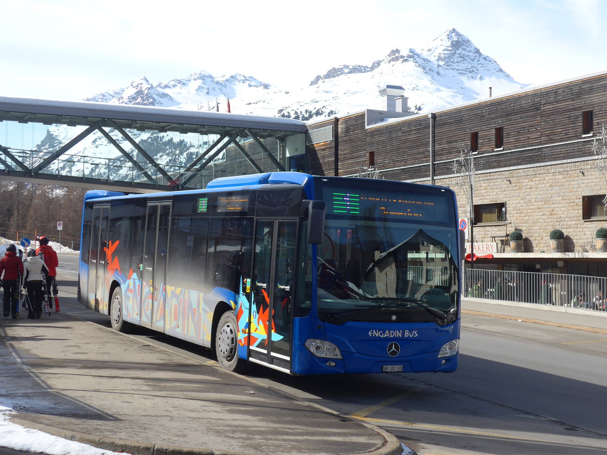 (201'843) - SBC Chur - Nr. 108/GR 100'108 - Mercedes am 2. M�rz 2019 in Surlej, Corvatschbahn