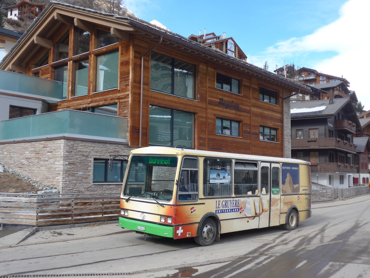 (201'875) - OBZ Zermatt - Nr. 2/VS 182'427 - Vetter (ex Nr. 4) am 3. M�rz 2019 in Zermatt, Matterhorn glacier paradise