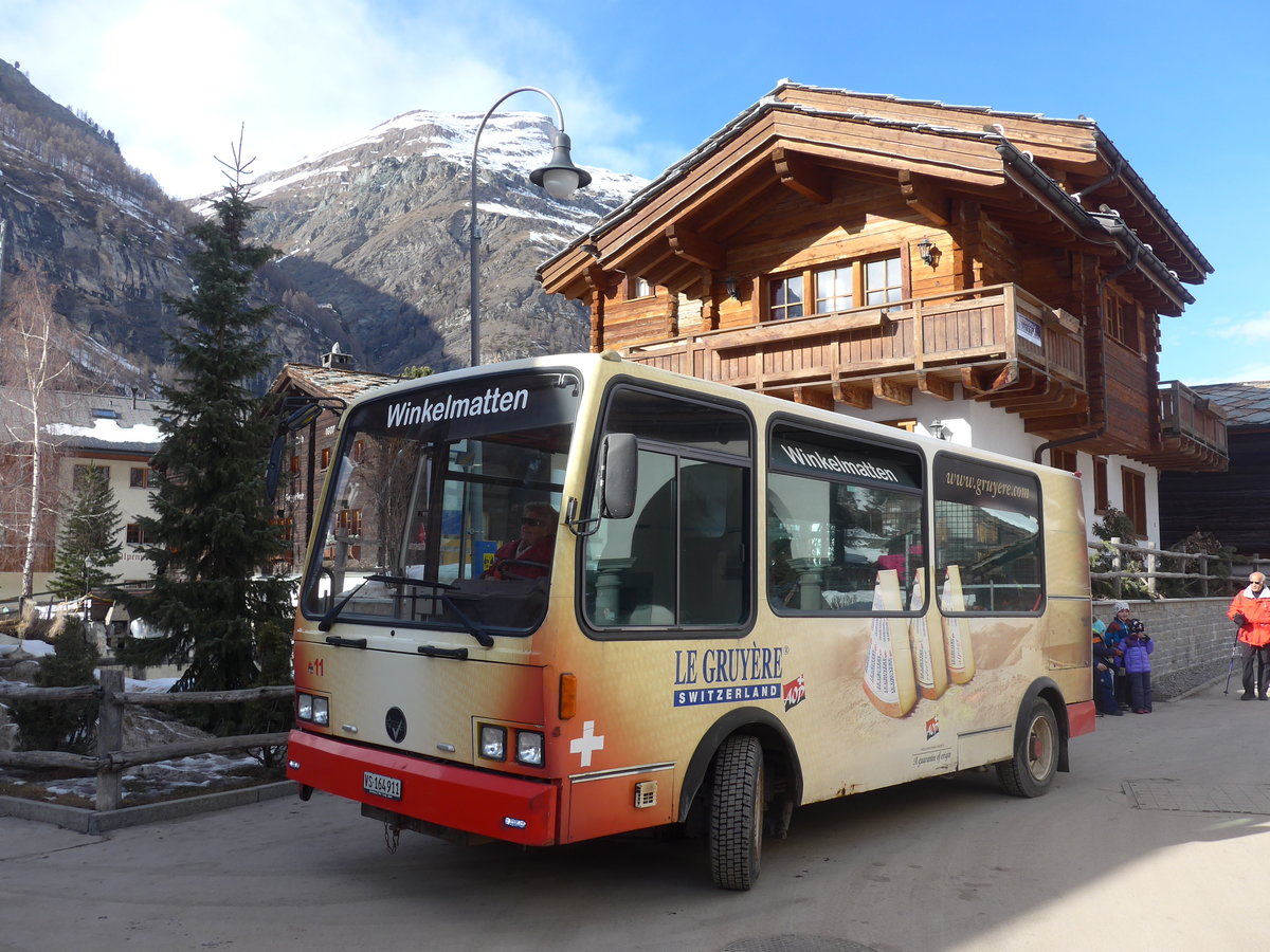 (201'884) - OBZ Zermatt - Nr. 11/VS 164'911 - Vetter am 3. M�rz 2019 in Zermatt, Kapelle Winkelmatten