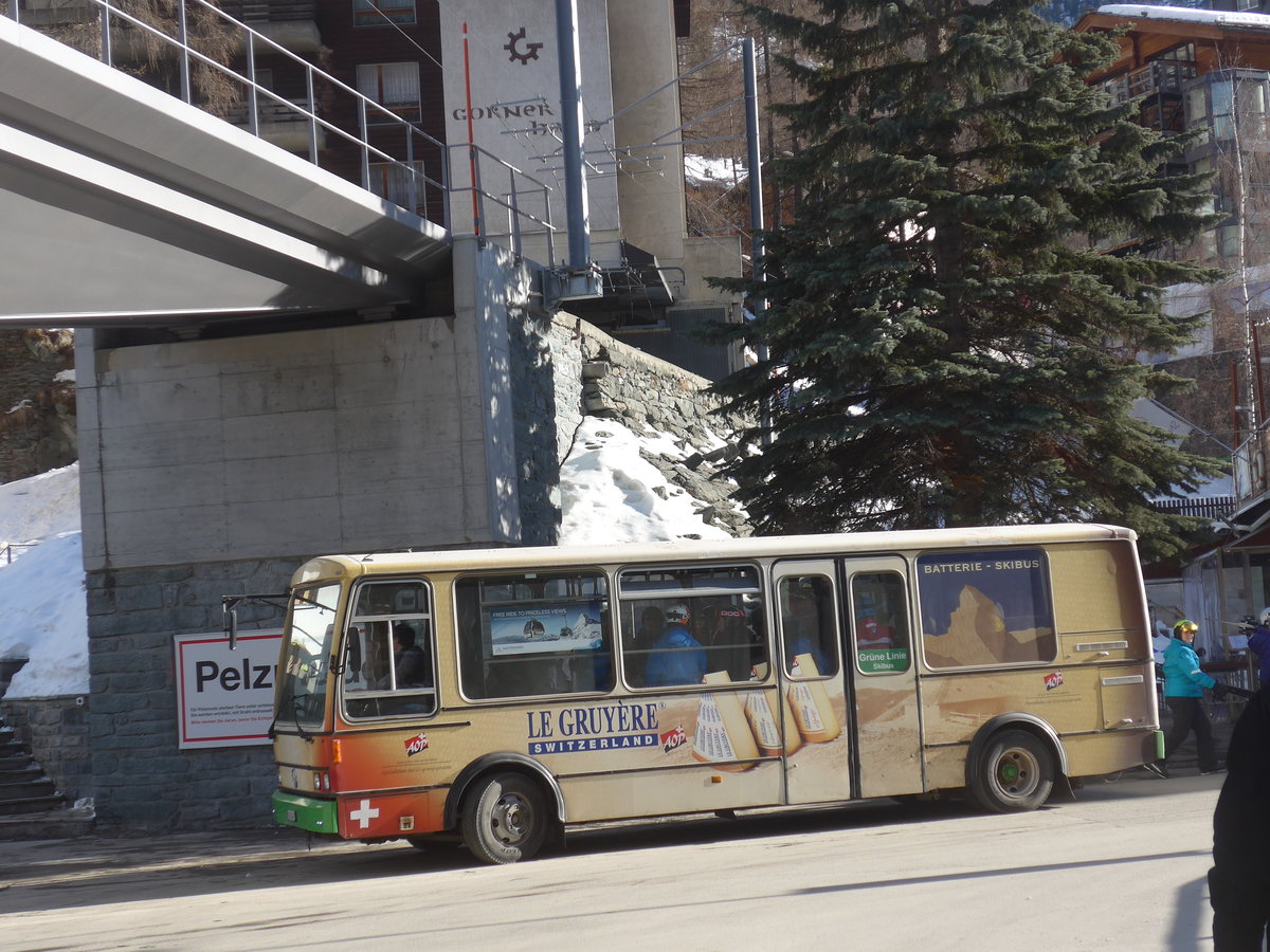 (201'900) - OBZ Zermatt - Nr. 2/VS 182'427 - Vetter (ex Nr. 4) am 3. M�rz 2019 in Zermatt, Getwing Br�cke