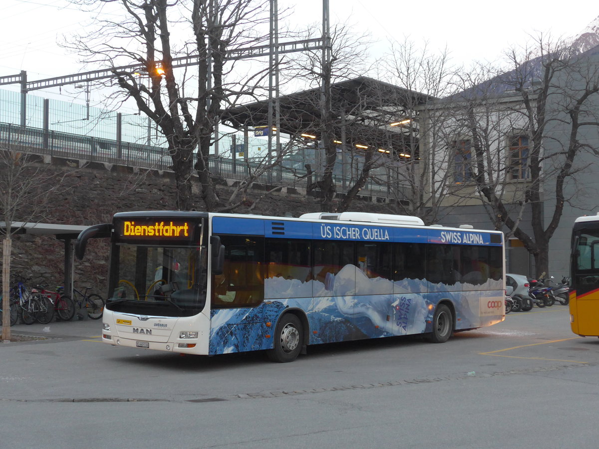 (201'930) - PostAuto Wallis - VS 449'116 - MAN am 3. M�rz 2019 beim Bahnhof Brig