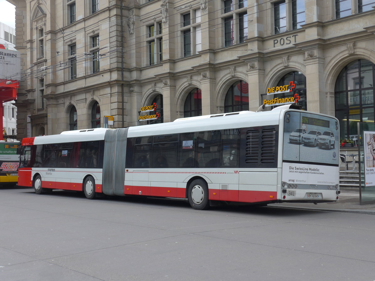 (201'998) - SW Winterthur - Nr. 341/ZH 745'341 - Solaris am 4. M�rz 2019 beim Hauptbahnhof Winterthur