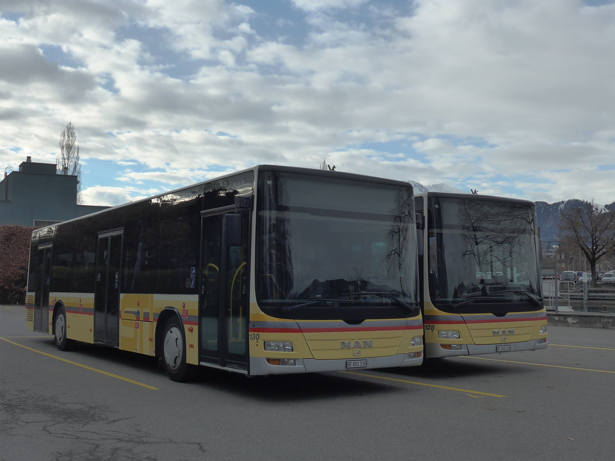 (202'011) - STI Thun - Nr. 130/BE 801'130 - MAN am 8. M�rz 2019 bei der Schiffl�ndte Thun