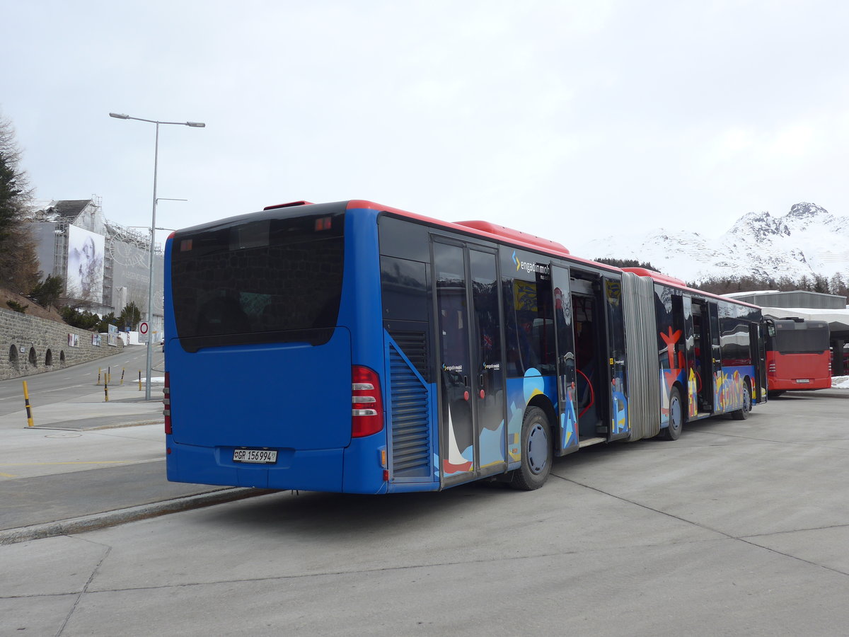 (202'062) - SBC Chur - Nr. 94/GR 156'994 - Mercedes am 10. M�rz 2019 beim Bahnhof St. Moritz