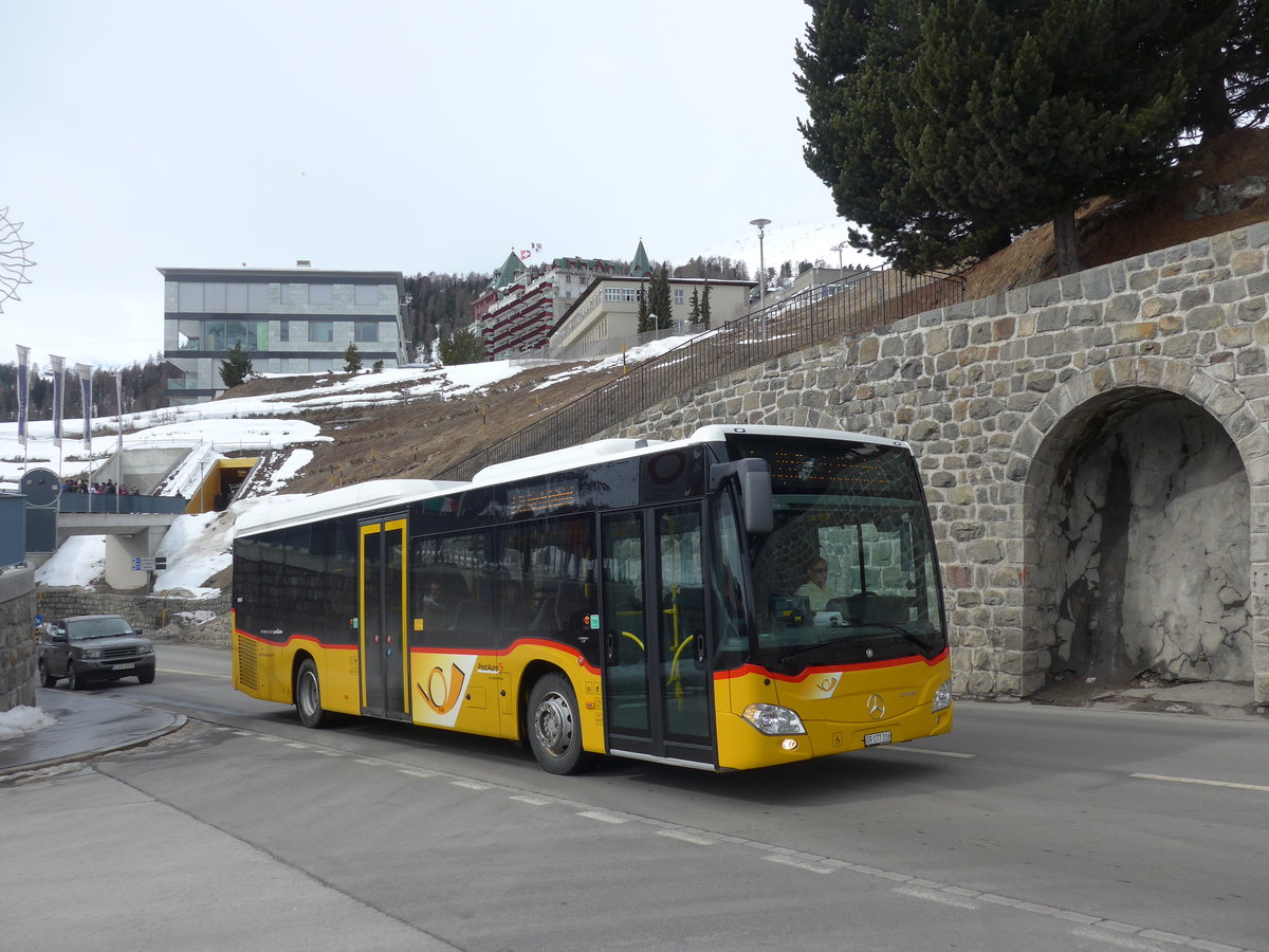 (202'064) - PostAuto Graub�nden - GR 177'316 - Mercedes am 10. M�rz 2019 beim Bahnhof St. Moritz