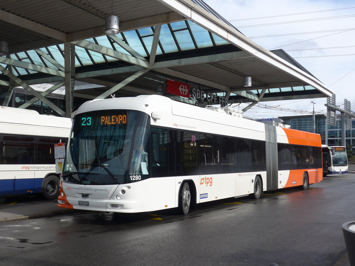 (202'281) - TPG Gen�ve - Nr. 1280/GE 961'721 - Hess/Hess TOSA am 11. M�rz 2019 in Gen�ve, A�roport