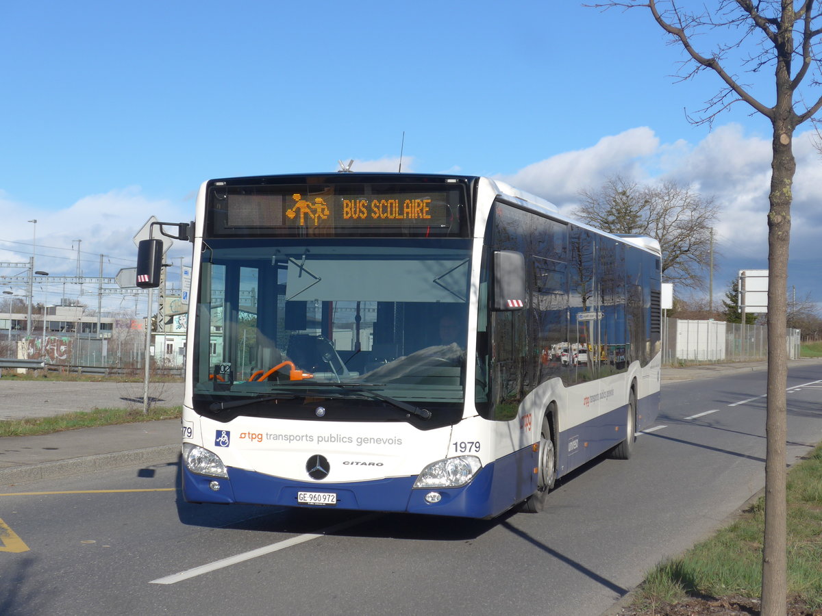 (202'315) - Globe-Limo, Gen�ve - Nr. 1979/GE 960'972 - Mercedes am 11. M�rz 2019 beim Bahnhof Meyrin
