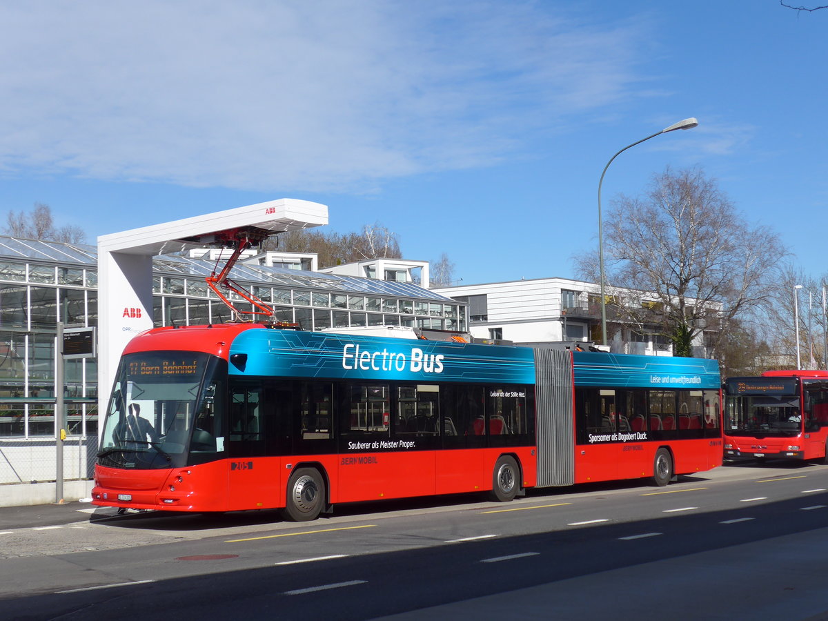 (202'334) - Bernmobil, Bern - Nr. 205/BE 724'205 - Hess/Hess am 12. M�rz 2019 in K�niz, Weiermatt