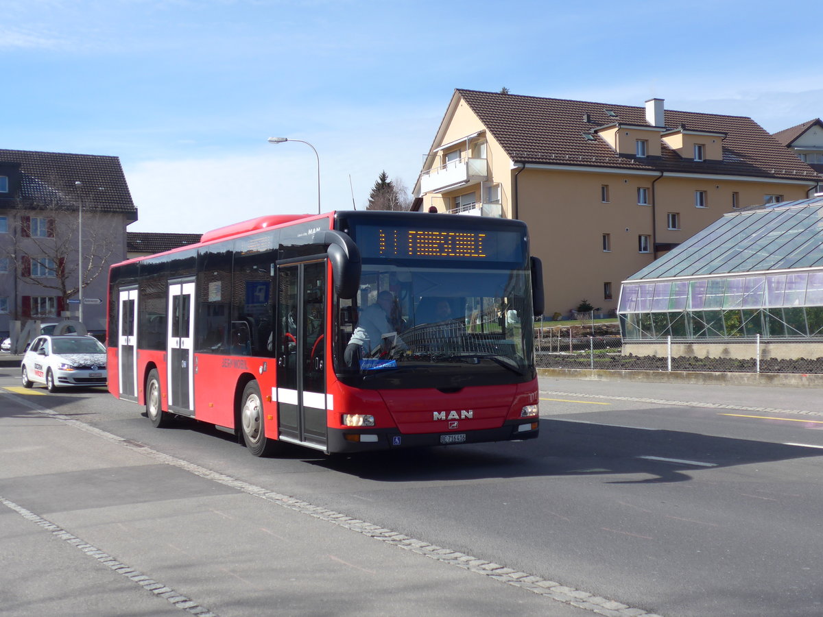(202'336) - Bernmobil, Bern - Nr. 416/BE 716'416 - MAN am 12. M�rz 2019 in K�niz, Weiermatt