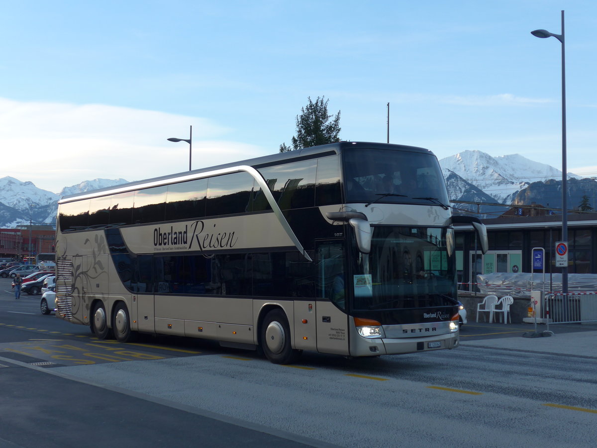 (202'378) - Oberland Reisen, Thun - Nr. 42/BE 120'042 - Setra (ex STI Thun Nr. 42) am 16. M�rz 2019 beim Bahnhof Thun