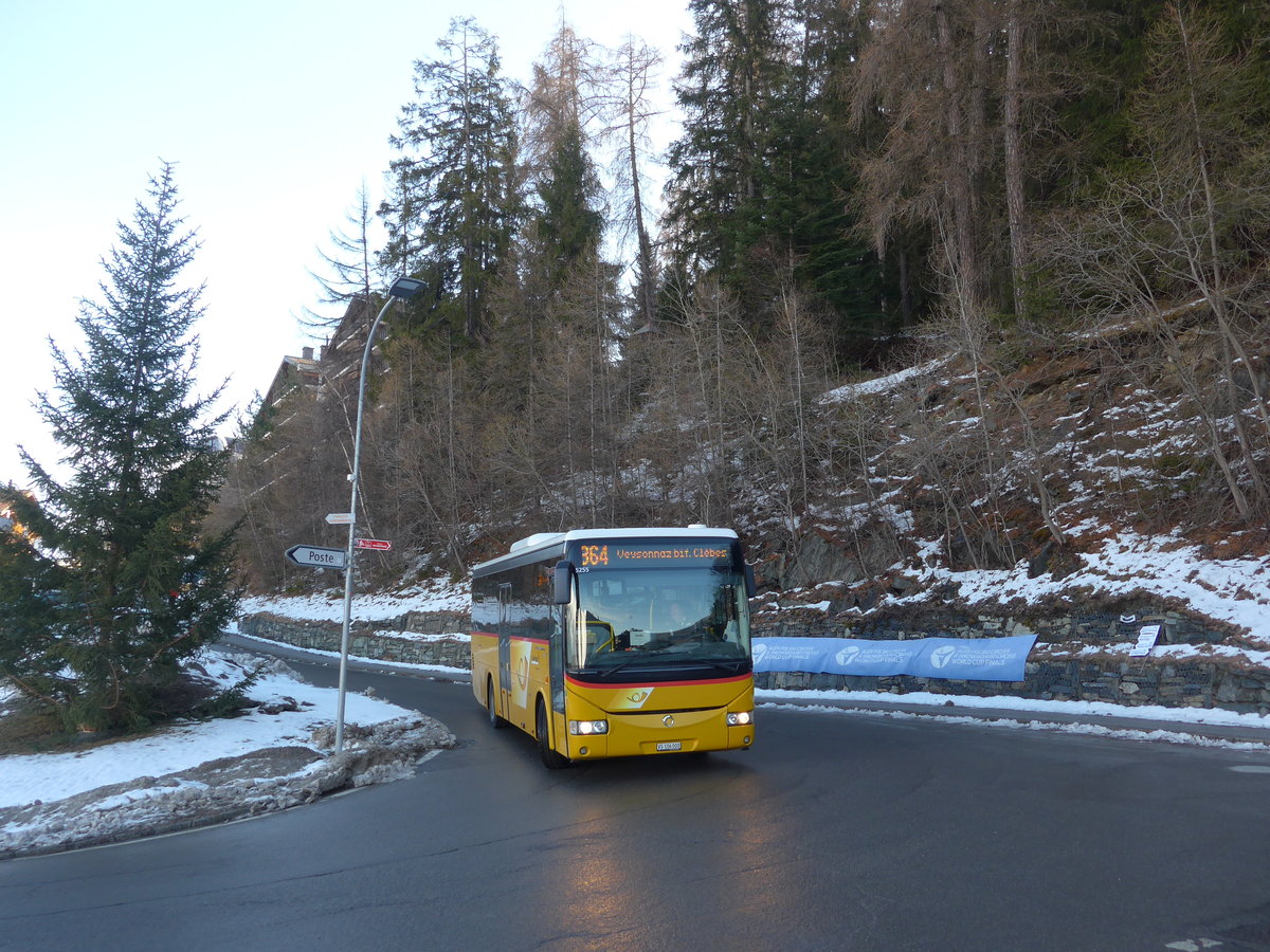 (202'383) - PostAuto Wallis - Nr. 12/VS 106'000 - Irisbus (ex Theytaz, Sion) am 16. M�rz 2019 in Veysonnaz, Station