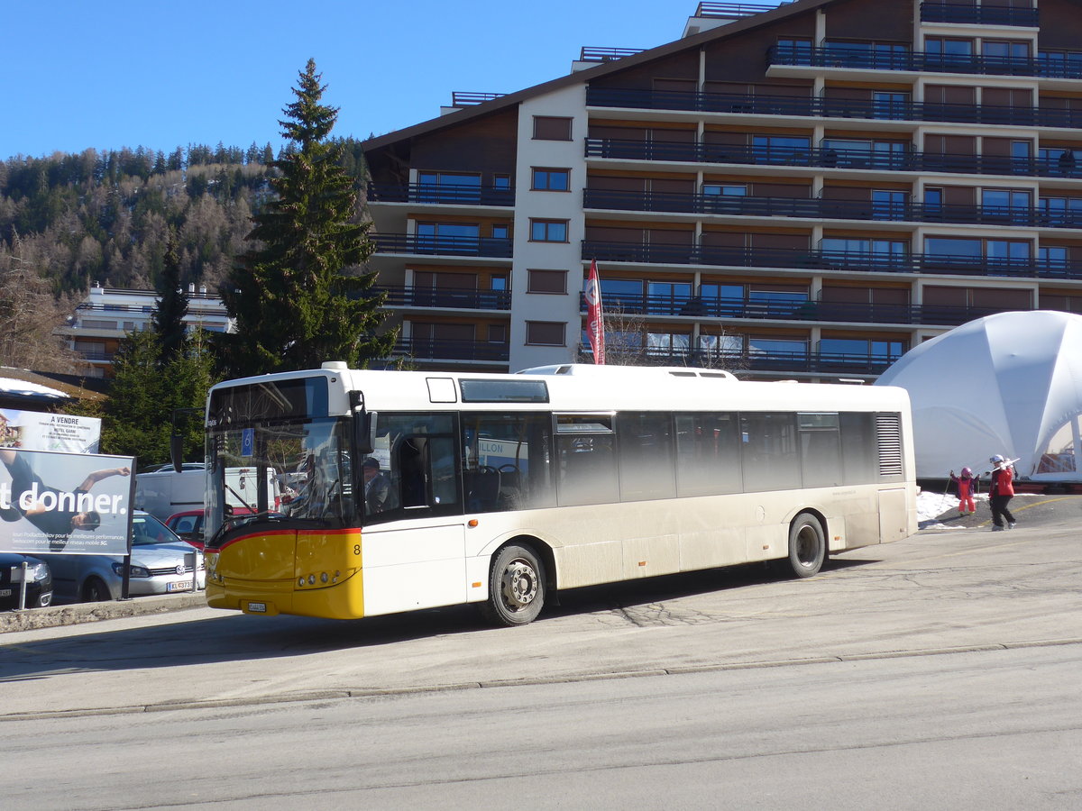 (202'418) - Lathion, Sion - Nr. 8/VS 444'334 - Solaris (ex ATE Bus, Effretikon Nr. 49) am 16. M�rz 2019 in Haute-Nendaz, T�l�cabine