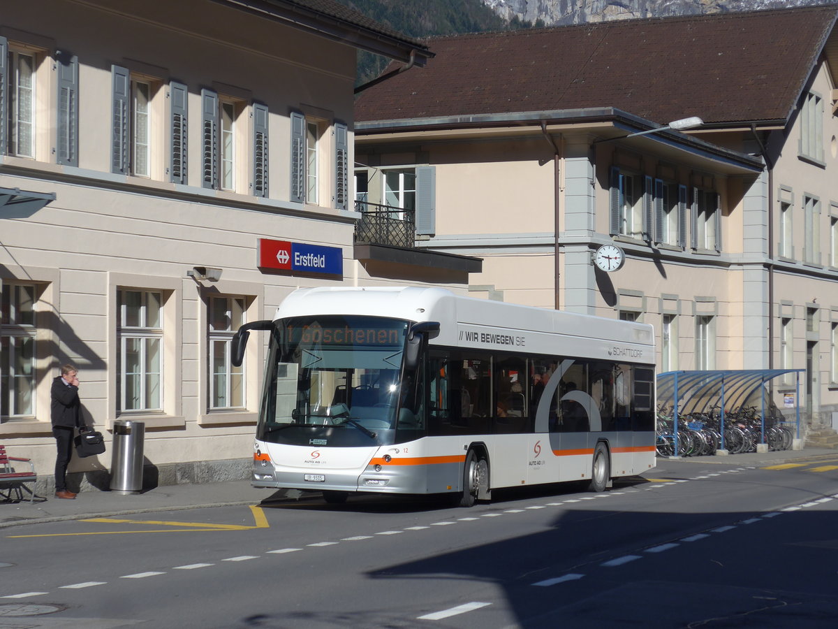(202'520) - AAGU Altdorf - Nr. 12/UR 9315 - Hess am 19. M�rz 2019 beim Bahnhof Erstfeld