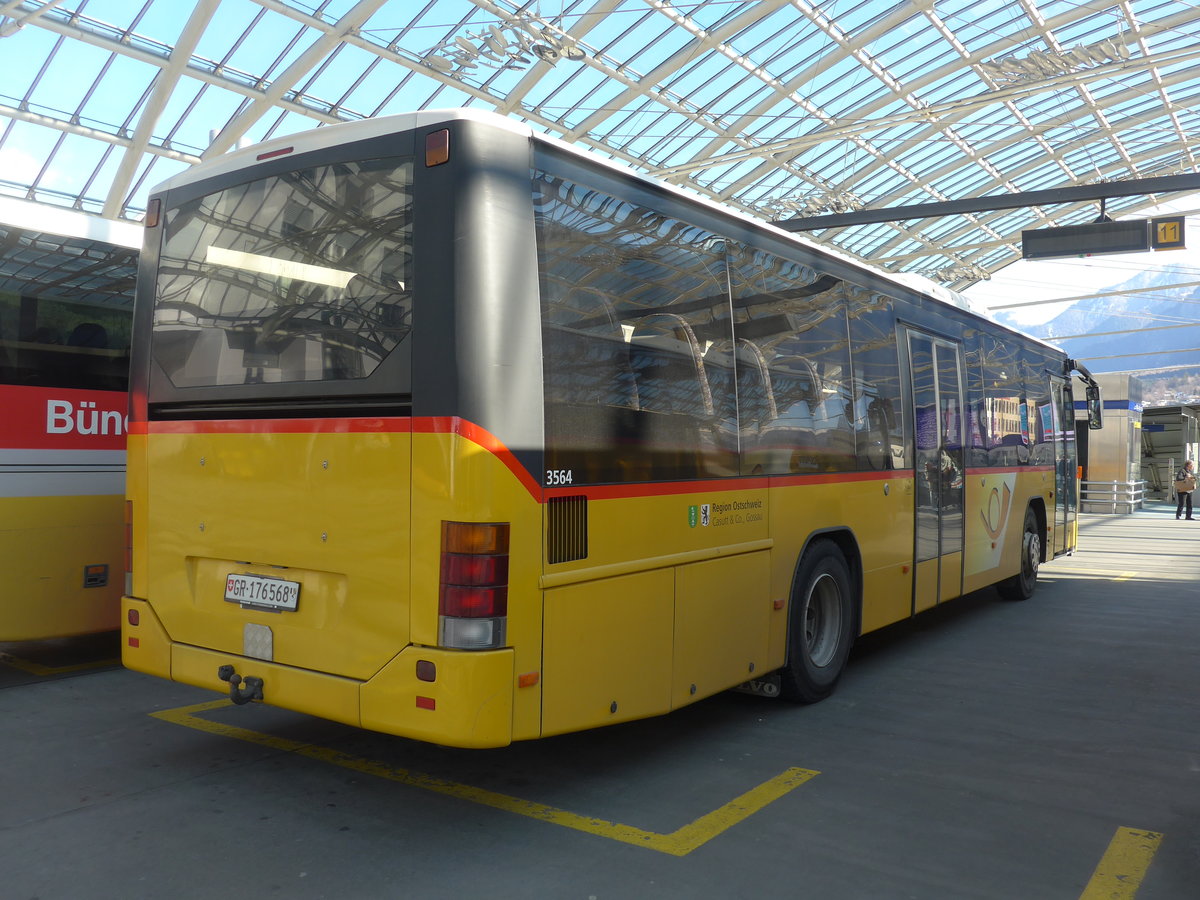 (202'602) - PostAuto Graub�nden (Casutt) - GR 176'568 - Volvo am 20. M�rz 2019 in Chur, Postautostation