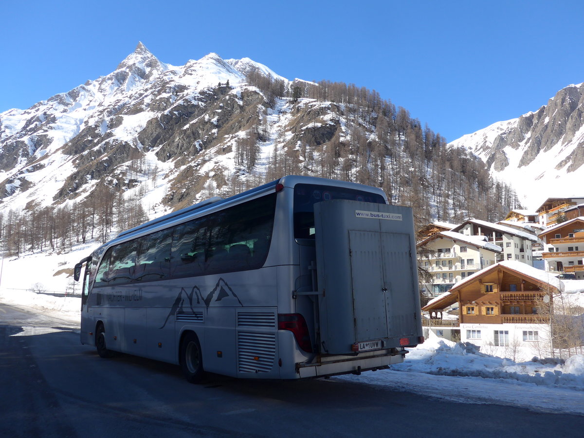(202'632) - Aus Oesterreich: Wachter-Wilhelm, Pfunds - LA 1 UVW - Setra am 20. M�rz 2019 in Samanaun, Bergbahnen