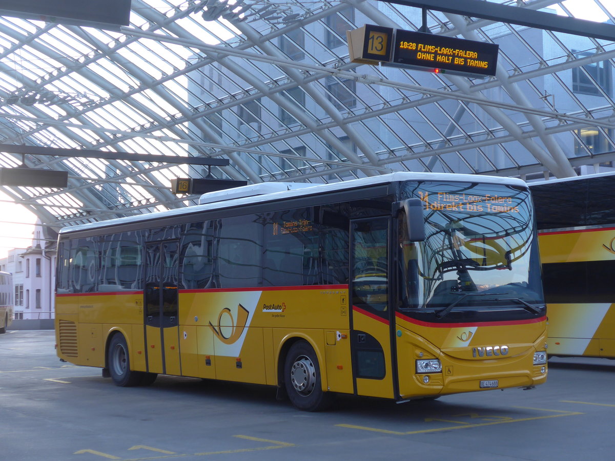 (202'666) - PostAuto Bern - BE 474'688 - Iveco am 20. M�rz 2019 in Chur, Postautostation