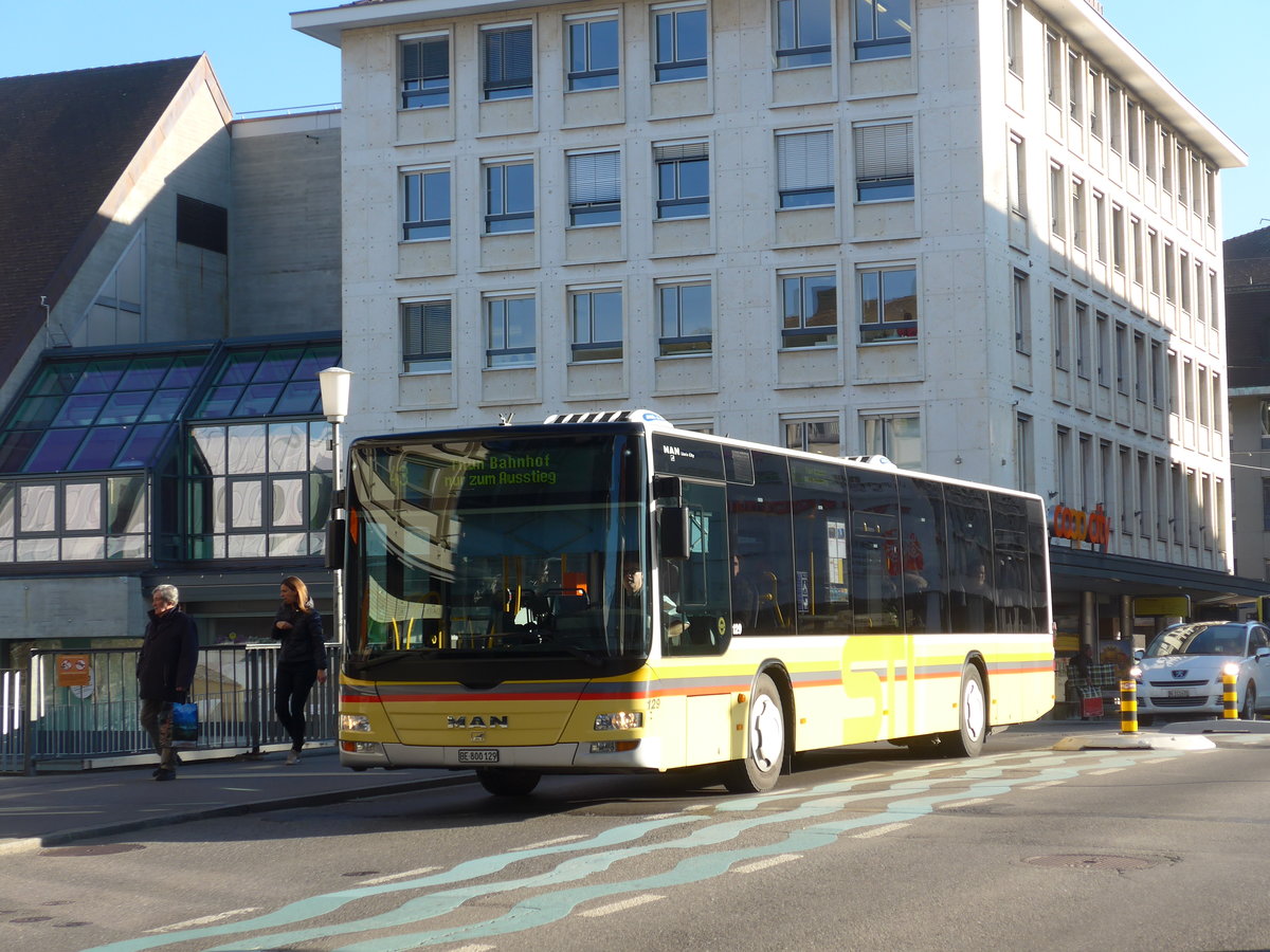 (202'668) - STI Thun - Nr. 129/BE 800'129 - MAN am 21. M�rz 2019 in Thun, Marktgasse