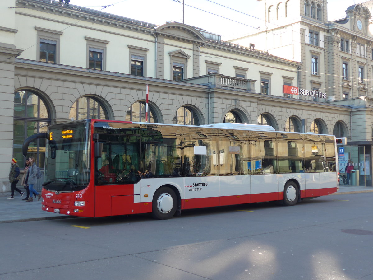 (202'783) - SW Winterthur - Nr. 243/ZH 644'243 - MAN am 21. M�rz 2019 beim Hauptbahnhof Winterthur