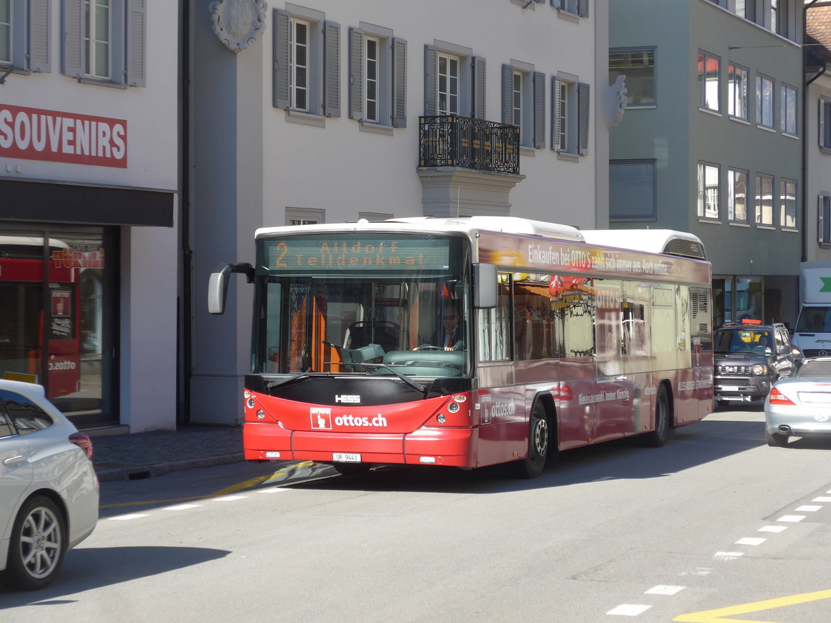 (202'803) - AAGU Altdorf - Nr. 1/UR 9441 - Hess am 22. M�rz 2019 in Altdorf, Telldenkmal
