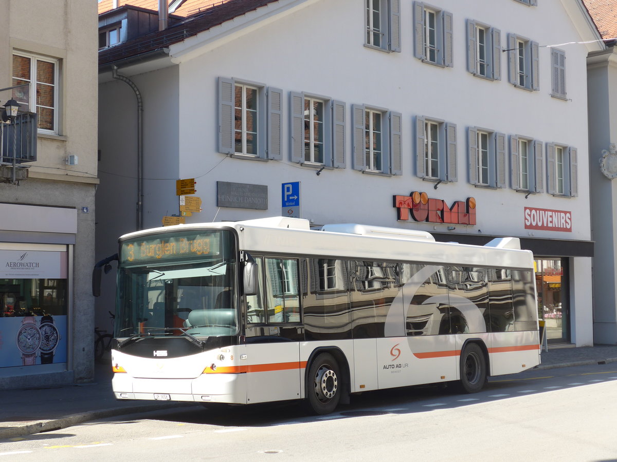 (202'806) - AAGU Altdorf - Nr. 8/UR 9058 - Scania/Hess am 22. M�rz 2019 in Altdorf, Telldenkmal