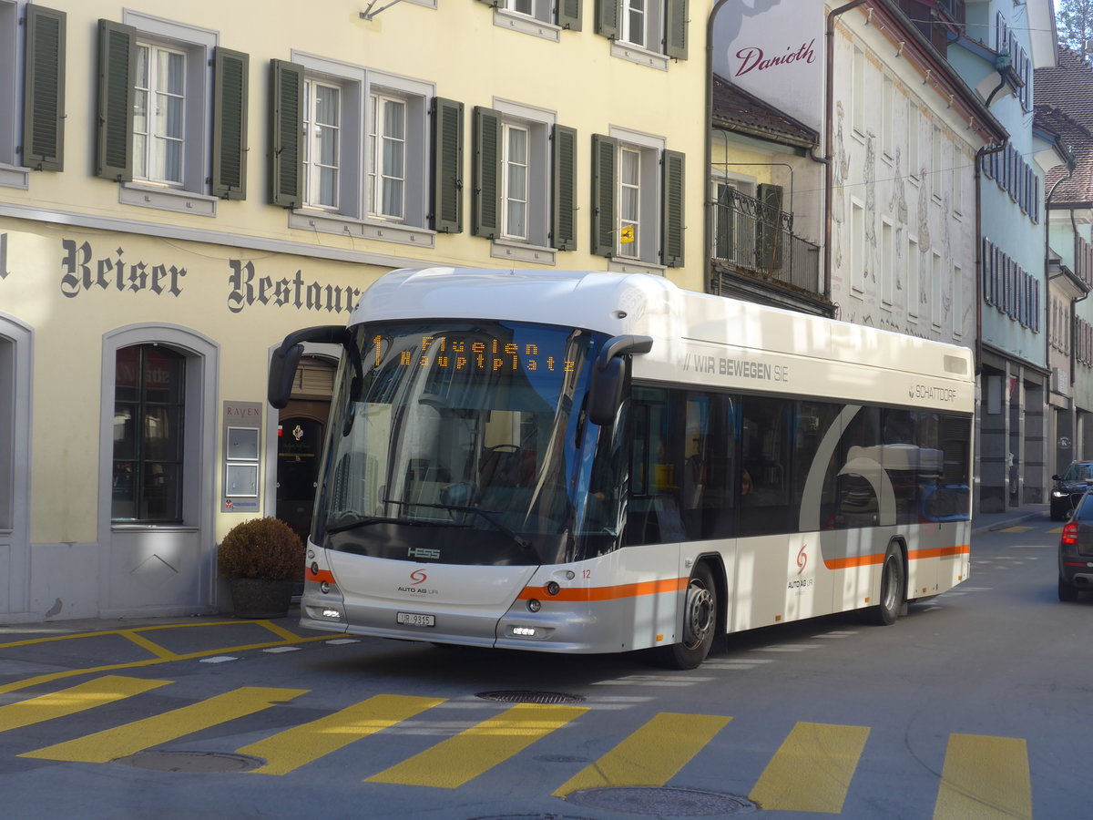 (202'807) - AAGU Altdorf - Nr. 12/UR 9315 - Hess am 22. M�rz 2019 in Altdorf, Telldenkmal