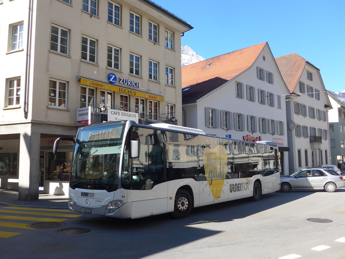 (202'814) - AAGU Altdorf - Nr. 14/UR 9347 - Mercedes am 22. M�rz 2019 in Altdorf, Telldenkaml