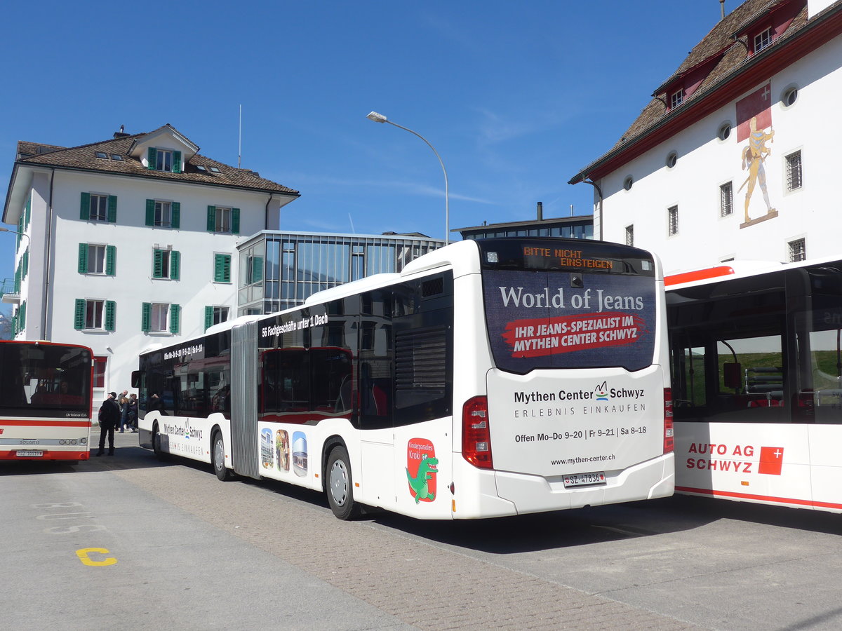 (202'825) - AAGS Schwyz - Nr. 36/SZ 47'836 - Mercedes am 22. M�rz 2019 in Schwyz, Post