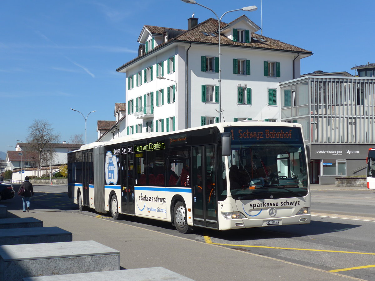 (202'835) - AAGS Schwyz - Nr. 34/SZ 53'434 - Mercedes am 22. M�rz 2019 in Schwyz, Post