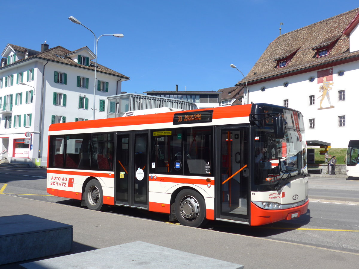 (202'838) - AAGS Schwyz - Nr. 19/SZ 10'119 - Solaris am 22. M�rz 2019 in Schwyz, Post