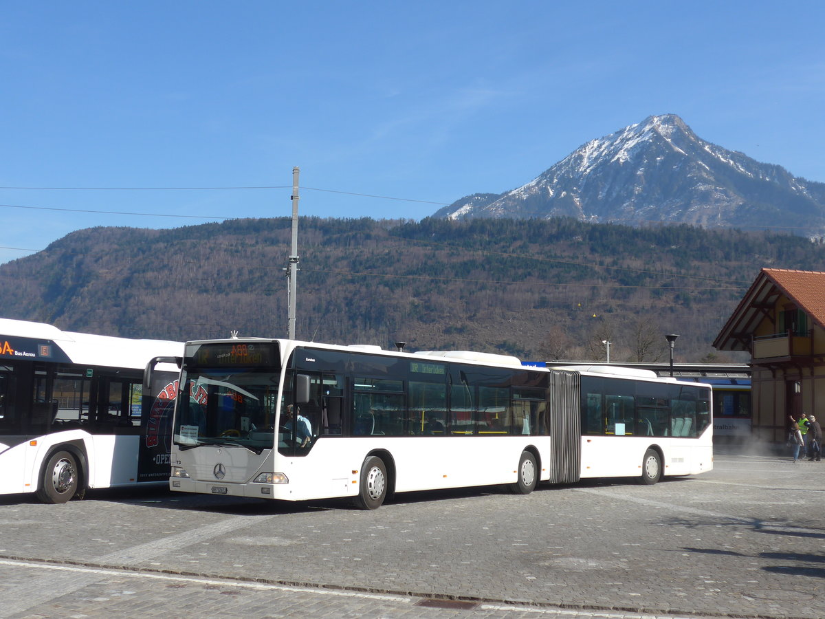 (202'876) - Welti-Furrer, Bassersdorf - Nr. 73/ZH 712'673 - Mercedes (ex Nr. 97) am 22. M�rz 2019 beim Bahnhof Alpnachstad