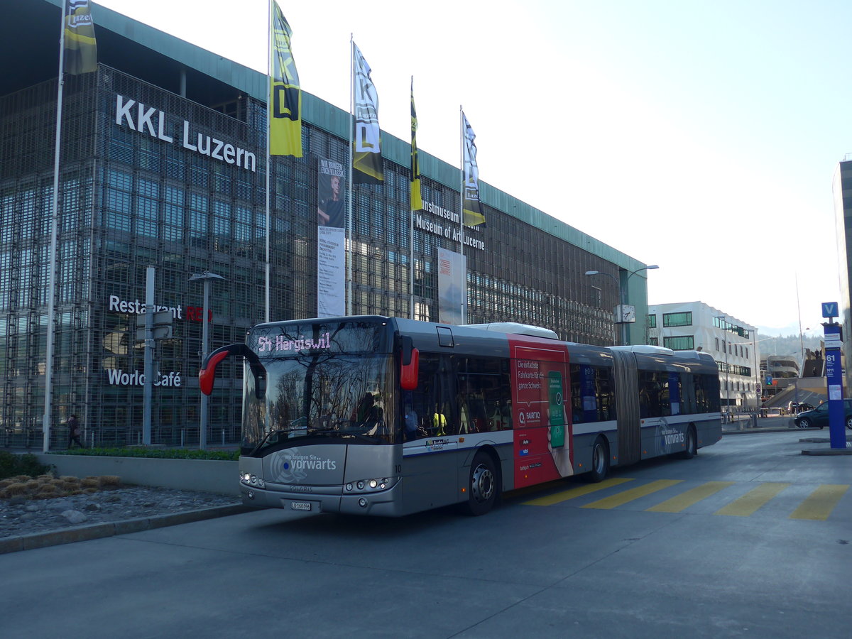 (202'918) - AAGR Rothenburg - Nr. 10/LU 160'096 - Solaris am 23. M�rz 2019 beim Bahnhof Luzern