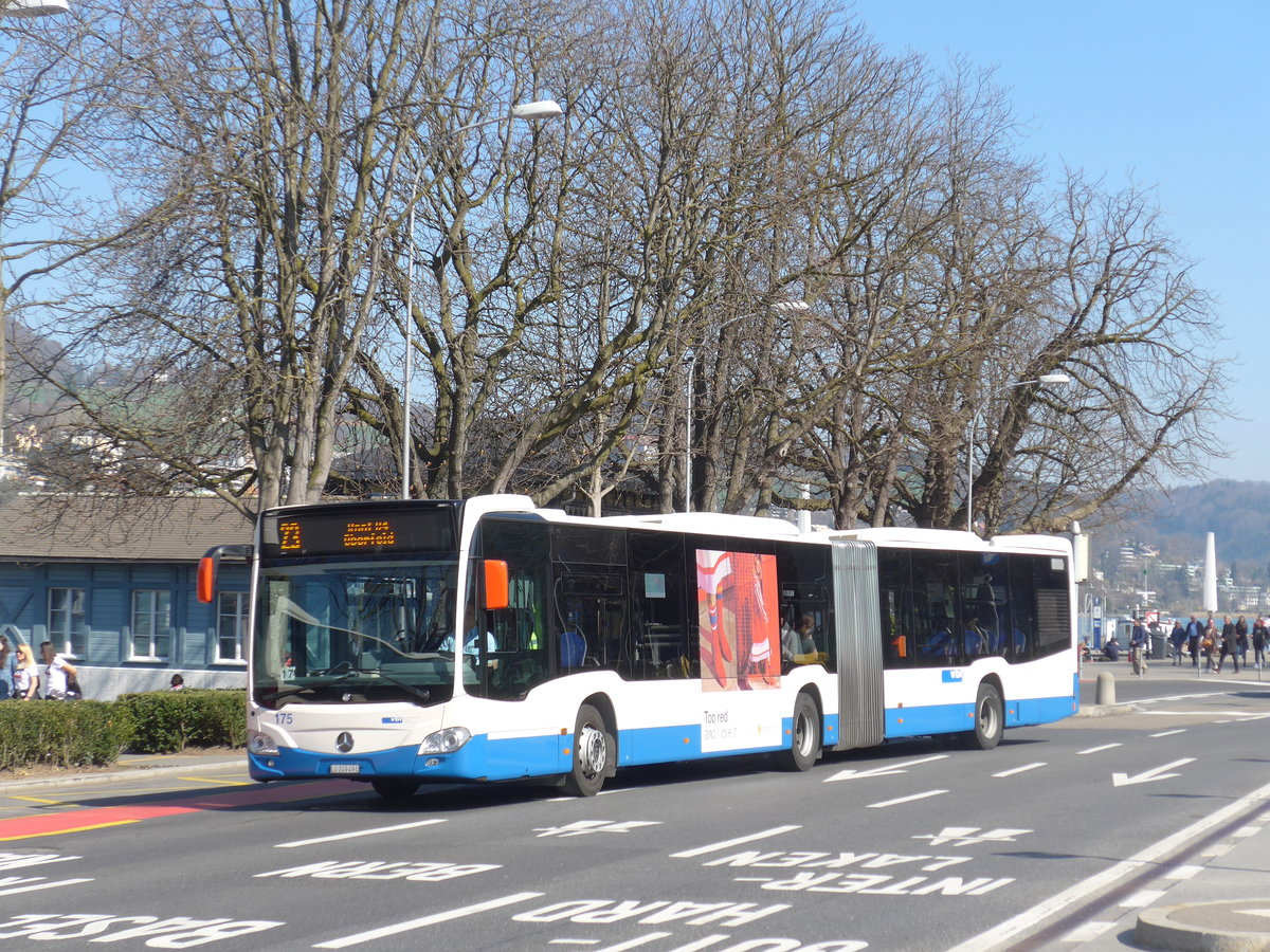 (202'984) - VBL Luzern - Nr. 175/LU 249'493 - Mercedes am 23. M�rz 2019 beim Bahnhof Luzern