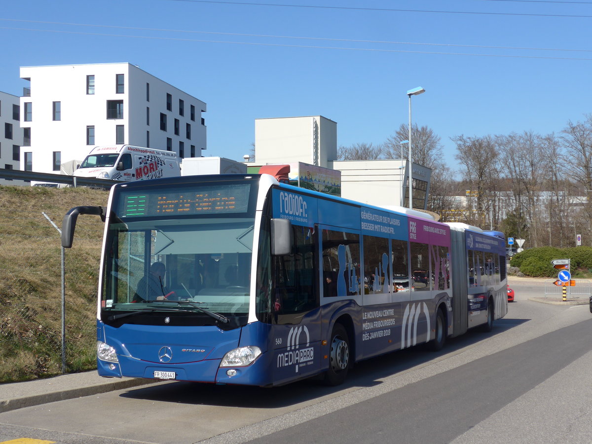 (203'156) - TPF Fribourg - Nr. 560/FR 300'441 - Mercedes am 24. M�rz 2019 in Granges-Paccot, Forum-Fribourg