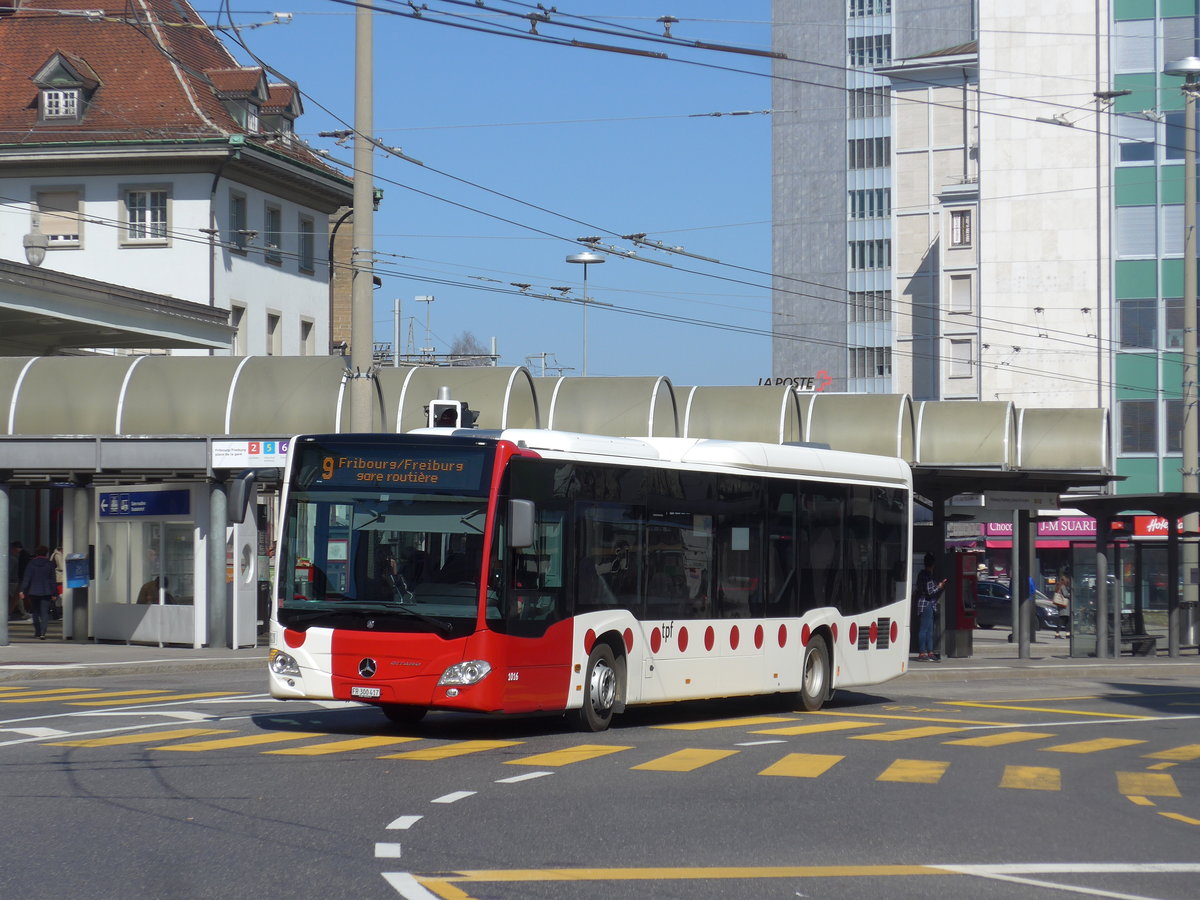 (203'234) - TPF Fribourg - Nr. 1016/FR 300'417 - Mercedes am 24. M�rz 2019 beim Bahnhof Fribourg