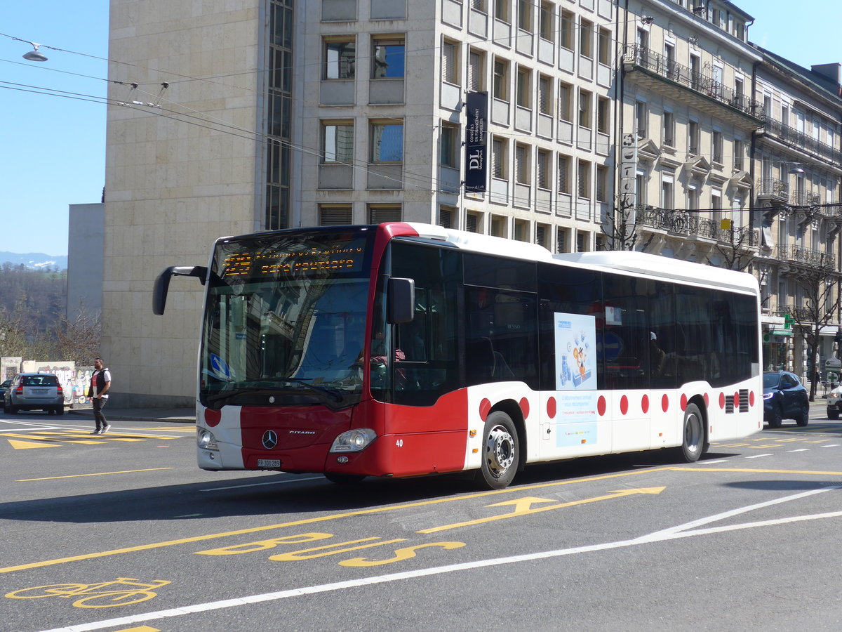 (203'248) - TPF Fribourg - Nr. 40/FR 300'289 - Mercedes am 24. M�rz 2019 beim Bahnhof Fribourg