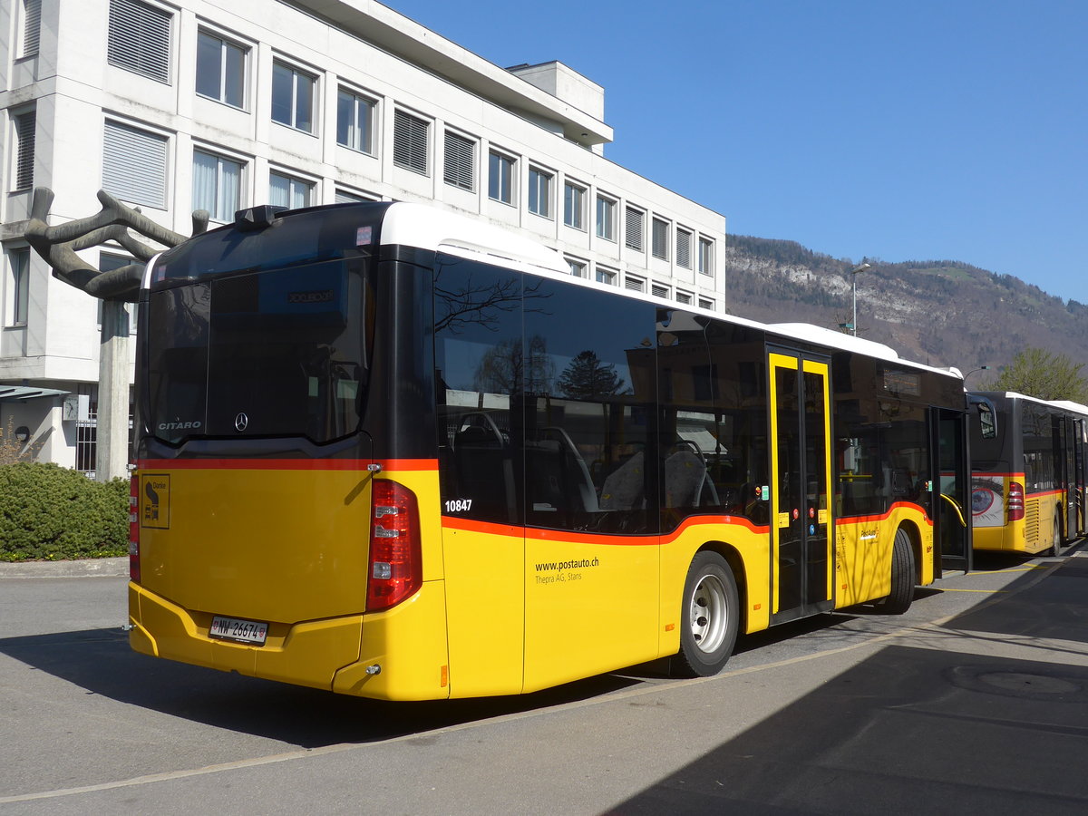 (203'298) - Thepra, Stans - Nr. 11/NW 26'674 - Mercedes am 30. M�rz 2019 beim Bahnhof Stans
